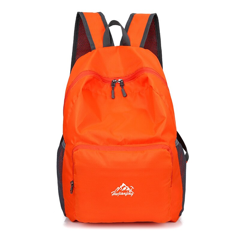 HWJIANFENG Nylon pliant sac à dos voyage sport sac de sport femmes sac sur le sac à bandoulière organisateur imperméable randonnée Camping: orange