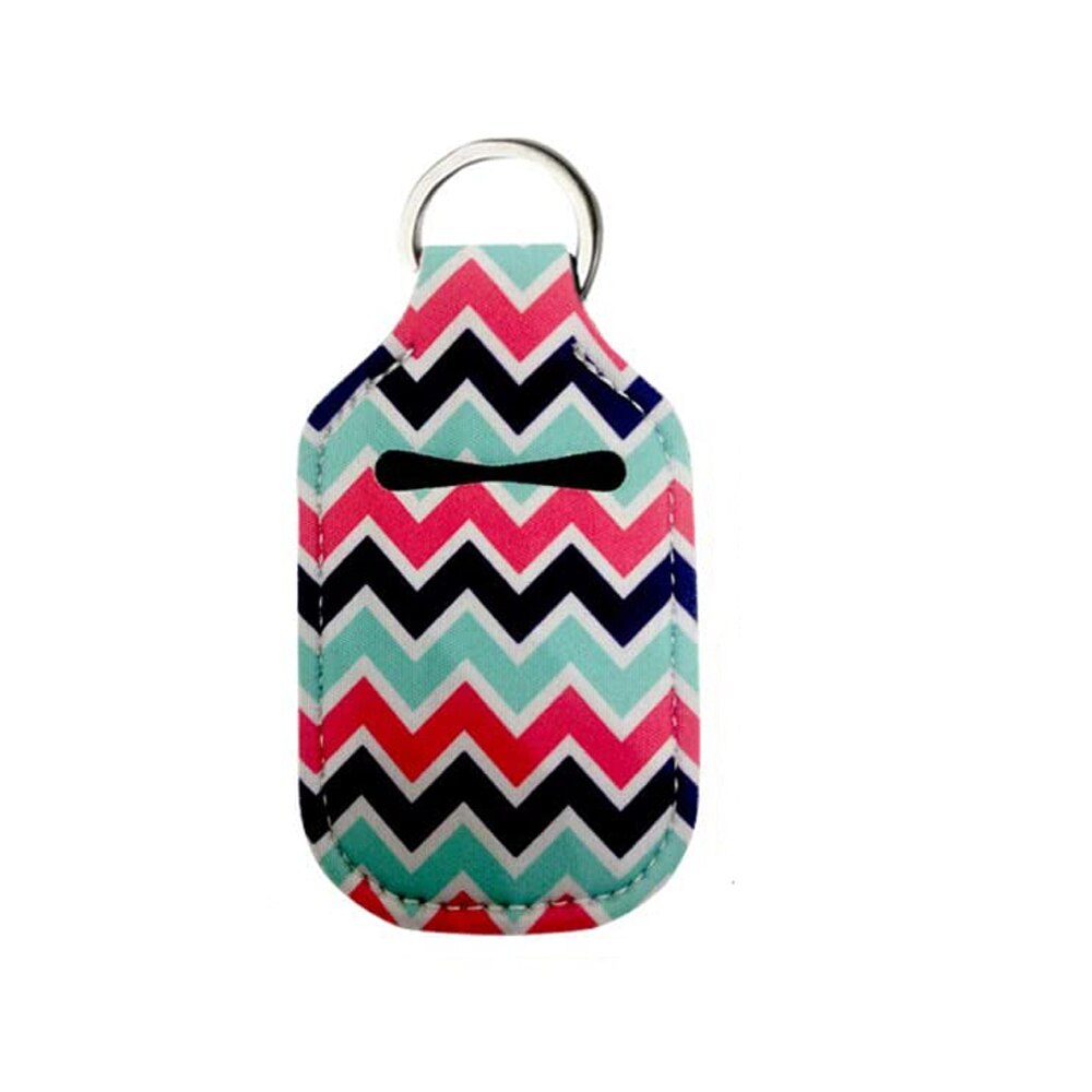 1PC Travel Neoprene Sanitizer Bottle Holder Bags with Keychain Key Rings Hand Soap Bottle Holder Cover Reusable for 30ml Bottles: XS07