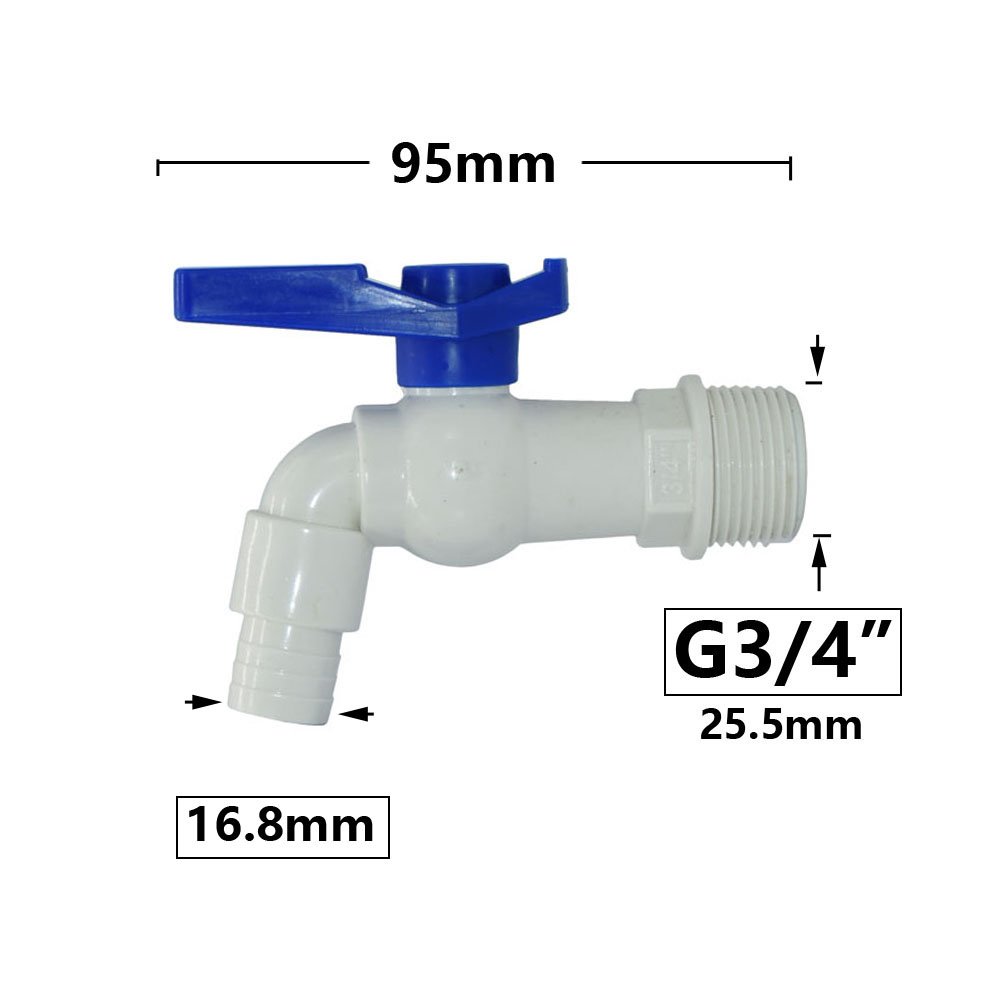 IBC Tank Tap Adapter S60 x 15mm 5/8 "Slangpilaar Sluit Kraan Legering Tank 1000 Liter IBC Tank Klep fitting: Chocolate