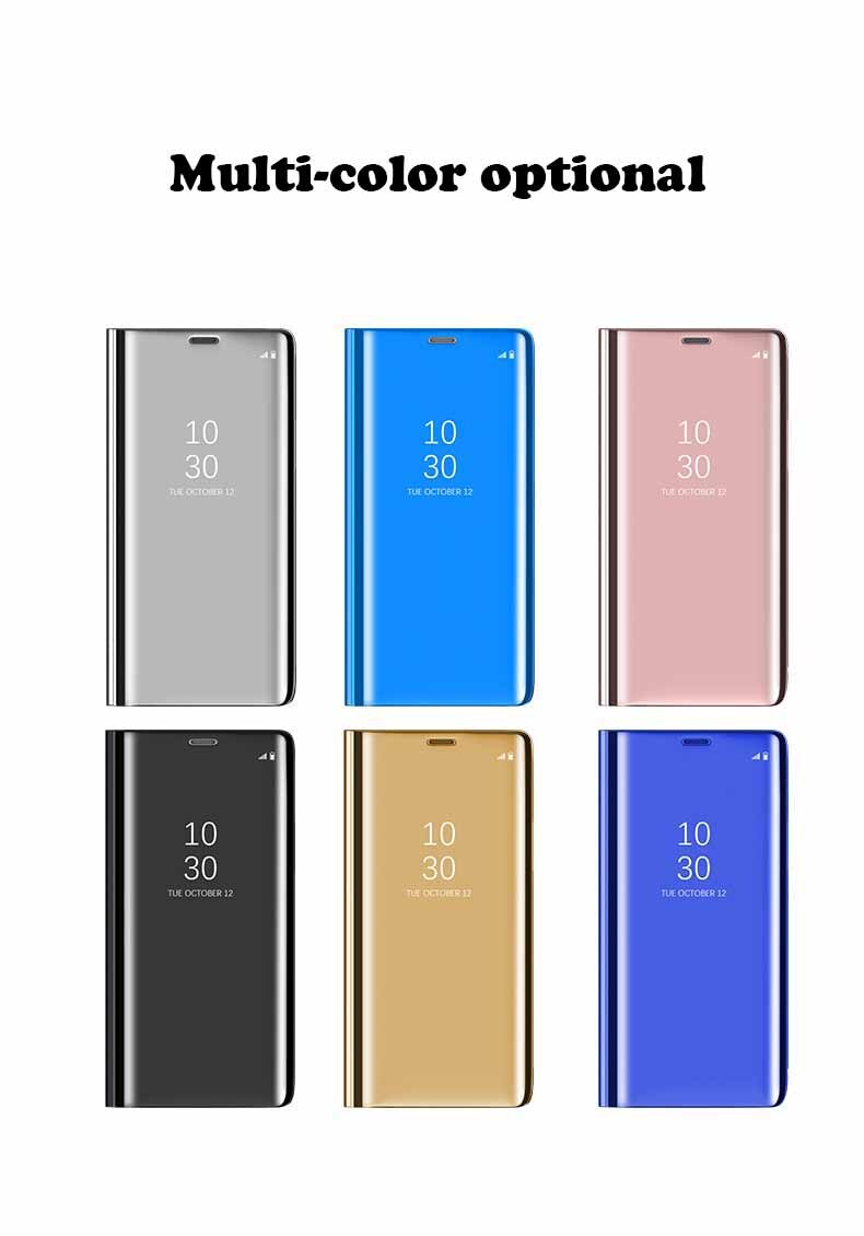 Voor oppo realme 6 pro hoesje luxe spiegel flip standaard smart view coque voor oppo reno 3 5g hoesje schokbestendige standaard beschermhoes