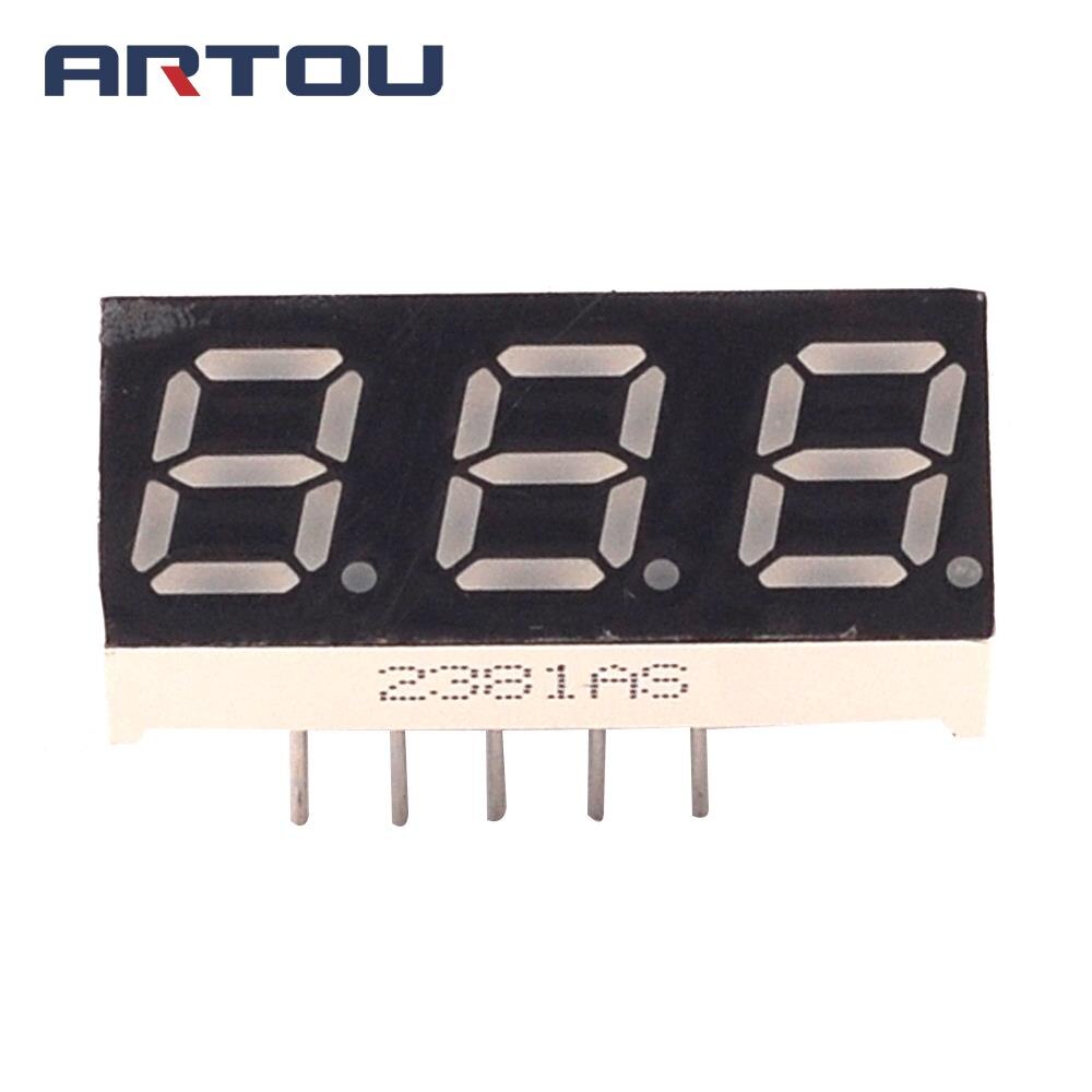 10PCS Common Cathode 3Bit Digital Tube 7 segment 0.28" Blue LED Display