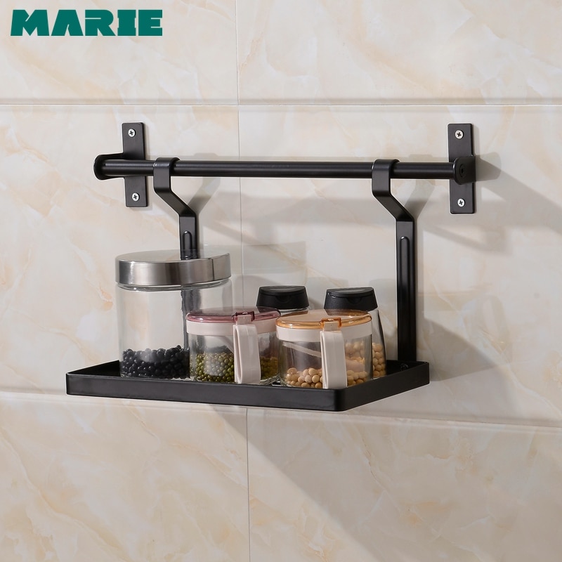 304 Stainless Steel Kitchen Shelf Rack Accessories Organizer Storage Shelf Pot Rack Bottle Holder 60-80cm Tube