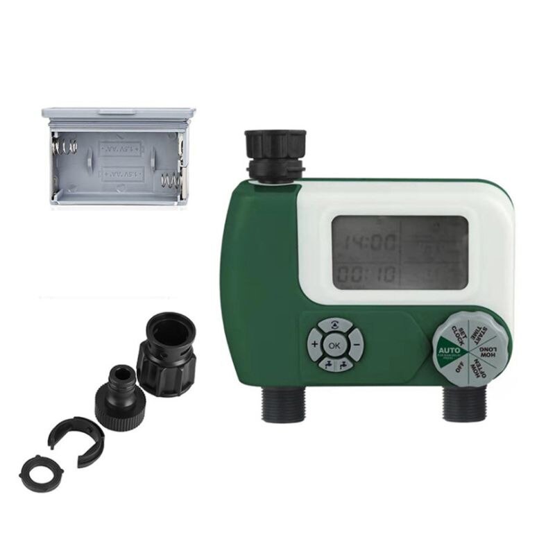 Dual Outlet Garden Watering Timer Irrigation Controller Automatic Electronic Tap