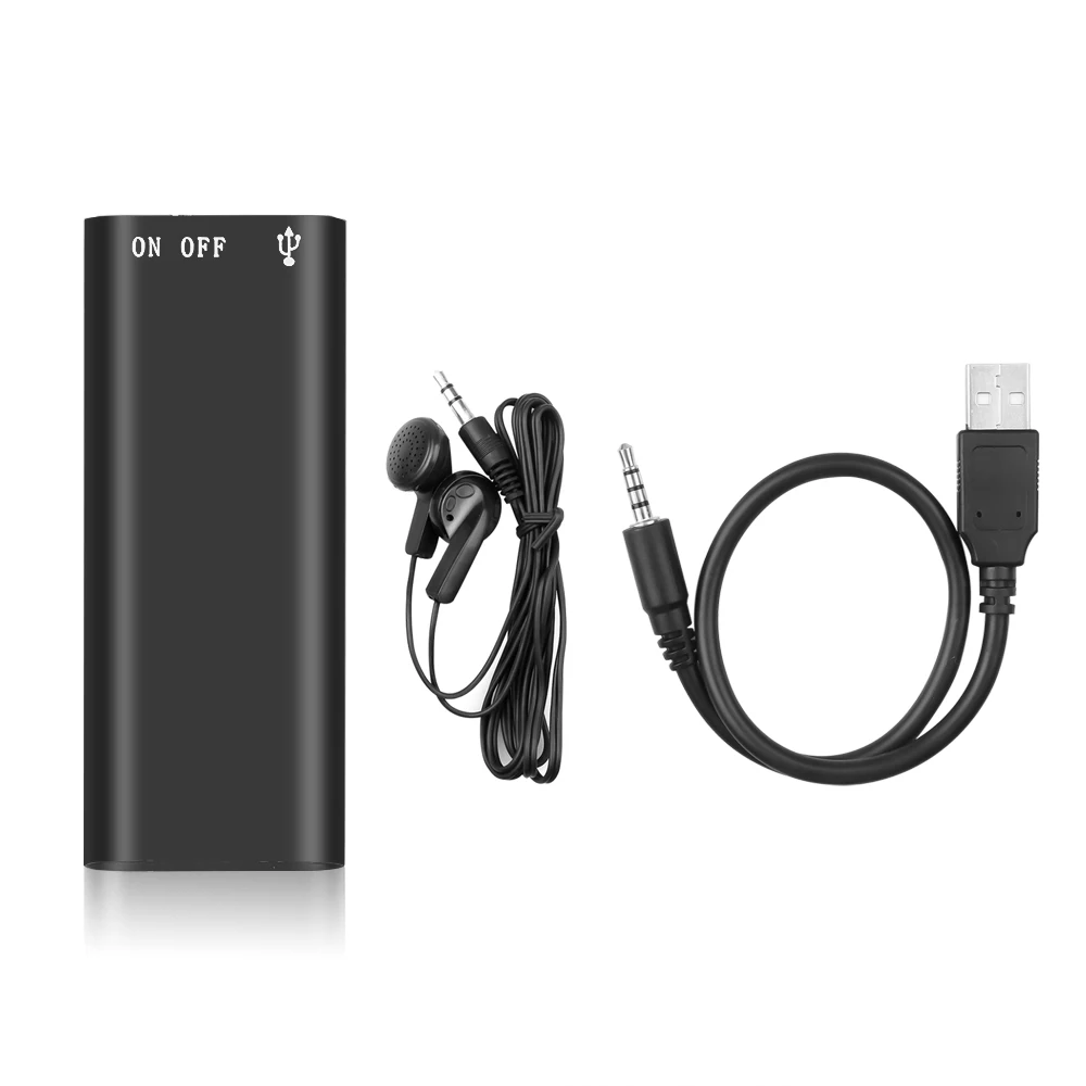 Mini USB Pen Voice Digital Audio Recorders with Earphone MP3 Players Large Memory Storage Audio Recorder for Study Meeting