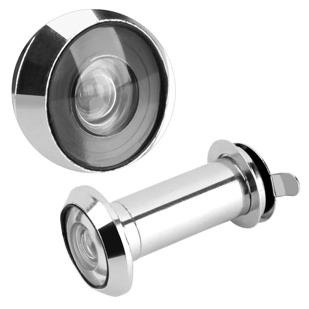 Door Viewer 14mm 220-degree Peepholes Zinc Alloy Adjustable Anti-Theft Eye Security Wide Viewing Angle with Duty Cover