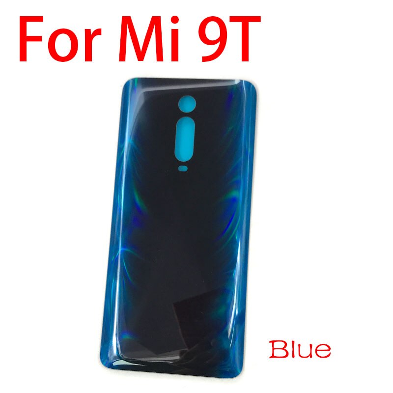 Back Glass Cover For Xiaomi Mi 9T MI9T pro Back Battery Housing Door Replacement Case For Redmi K20 Pro Rear Back Cover: For Mi 9t Blue