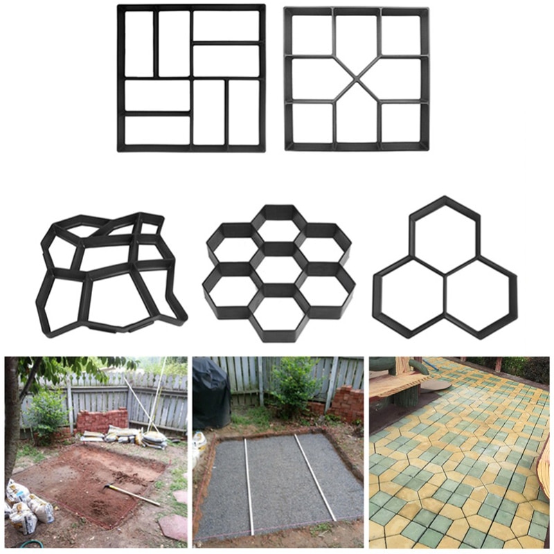 1pc manuelt hage fortau mold diy manuelt veibelegg sement betong murstein stein støpe hageverktøy diy hage