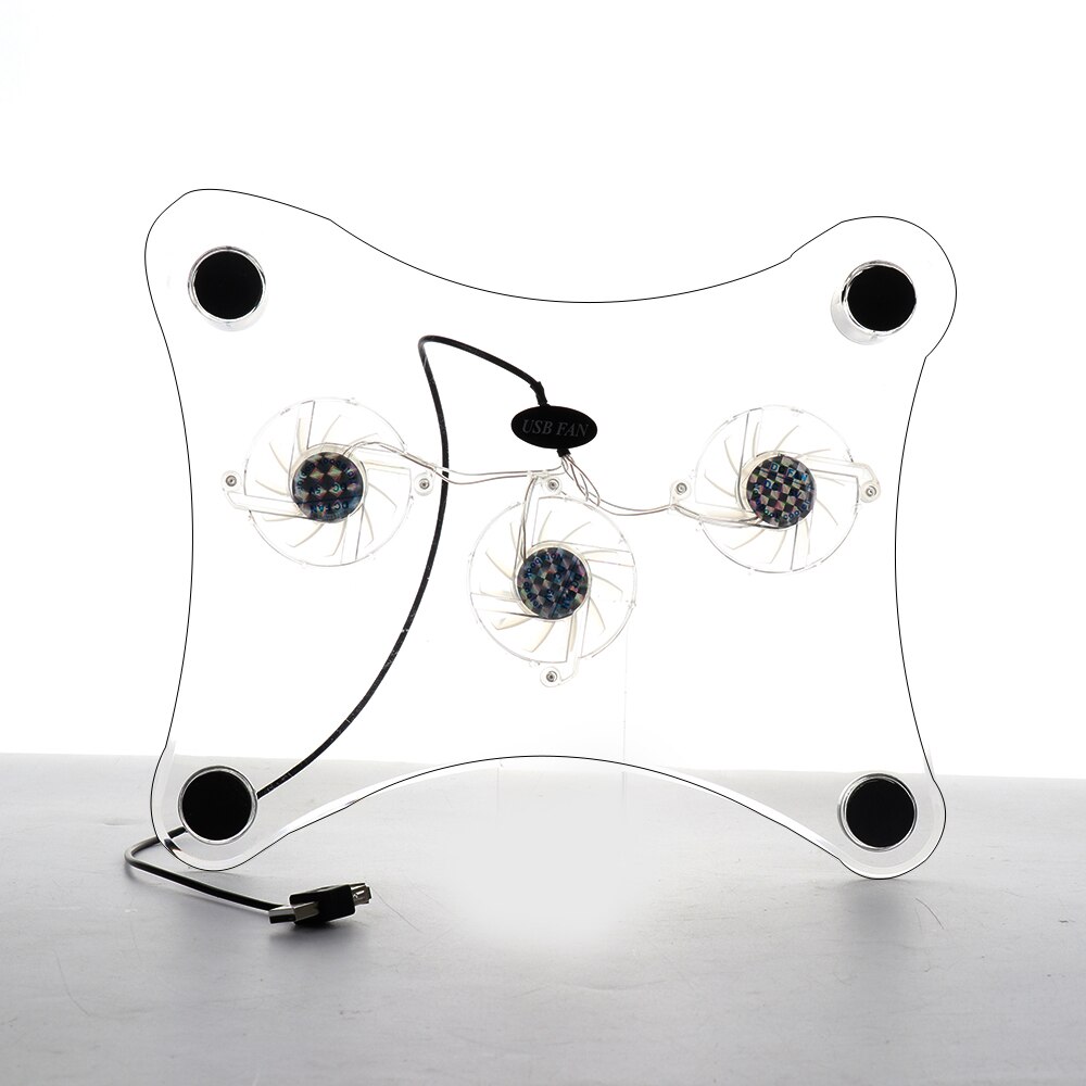 Laptop Stand Laptop Desk Support Three Cooling Fan Notebook Computer Stand USB Rack Holder Cooling Heat Dissipation Stand