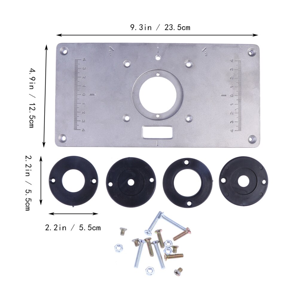 Multi-functional Router Table Insert Plate Set for Woodworking Bench MAKITA 700C - 235mm x 120mm x 8mm