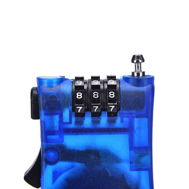 Portable Retractable Bike Bicycle Combination Cable Code Lock Helmet Luggage Safety 3 Digit Padlock Bicycle Rock Password Lock
