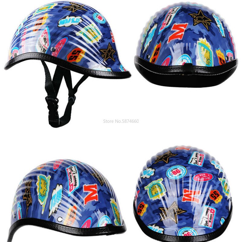 motorcycle helmet half face helmet helmet vintage retro cascos para moto Bike Scooter Racer Protective Hard Hat-Safety Unisex