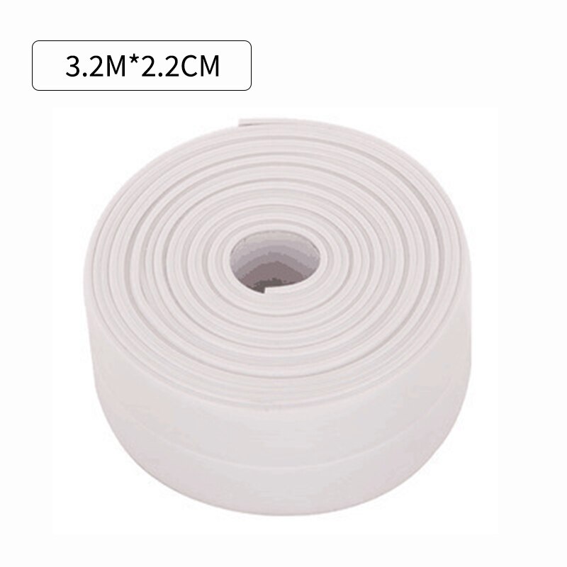 Bathroom Stickers Shower Sink Bath Sealing Strip Tape White PVC Self adhesive Waterproof Wall Sticker for Bathroom Kitchen: 2.2cm white