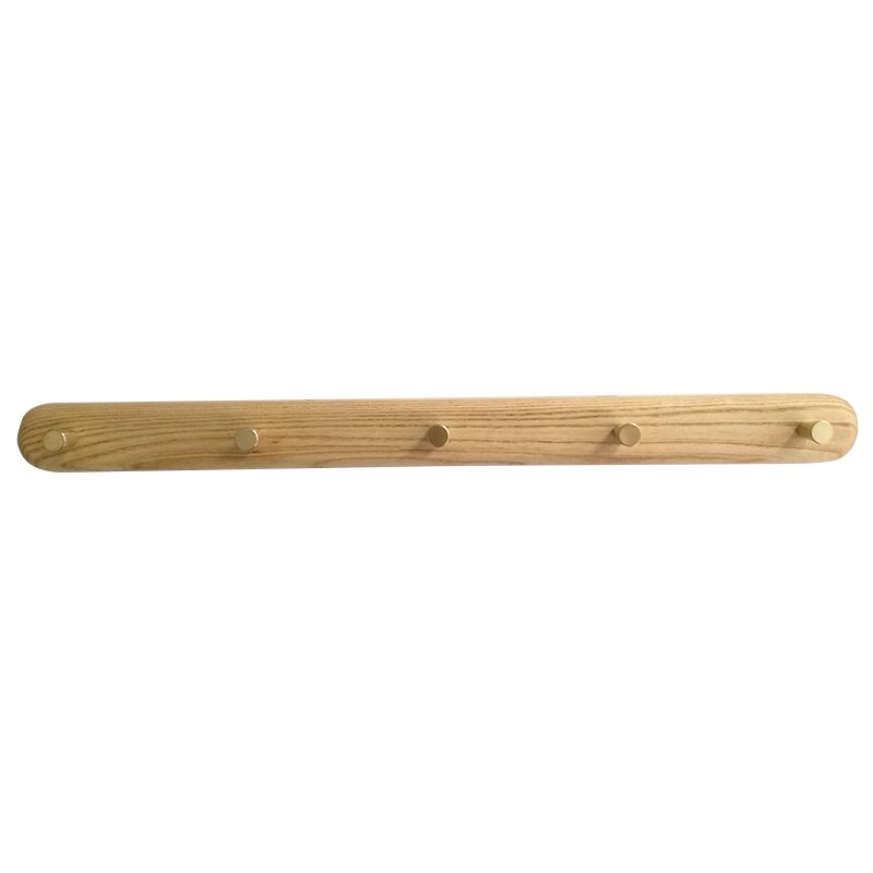 1 pièces nordique patère bois cintre tenture murale créative rangée crochet porche chambre en laiton porte arrière mur crochet: B 5 hook