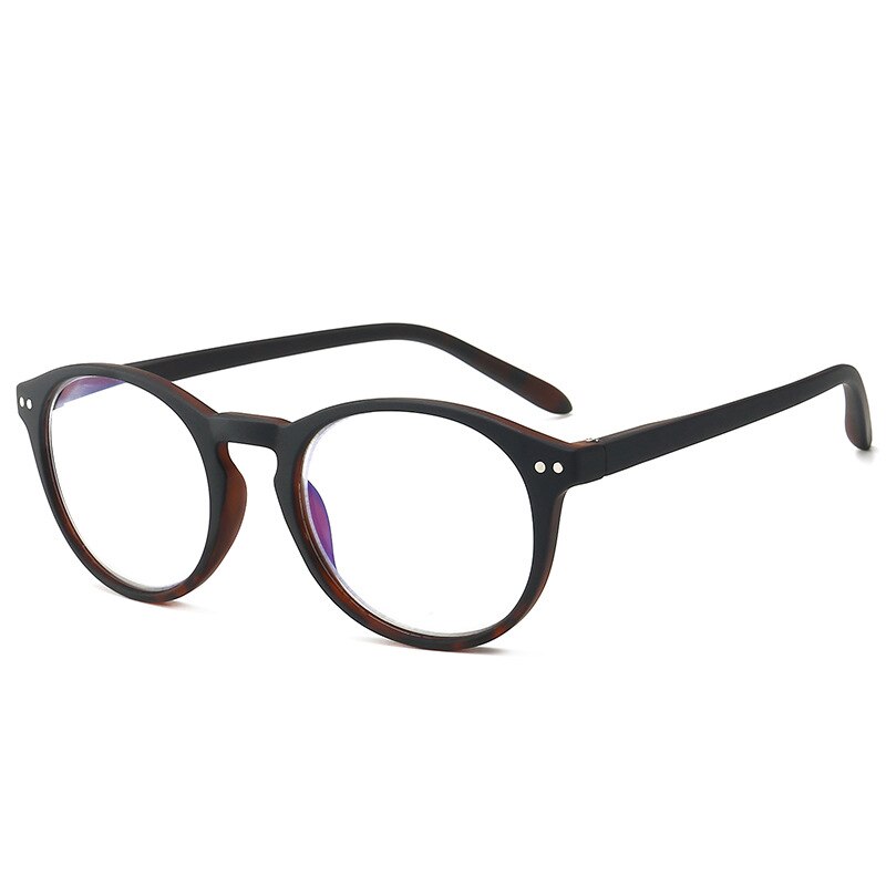 Iboode Anti Blue Ray Leesbril Vrouwen Retro Antifatigue Lezen Computer Eyewear Mannen Met Zak + 1.0 1.5 2.0 2.5 3.0 3.5 4.0: +100 / Bruin