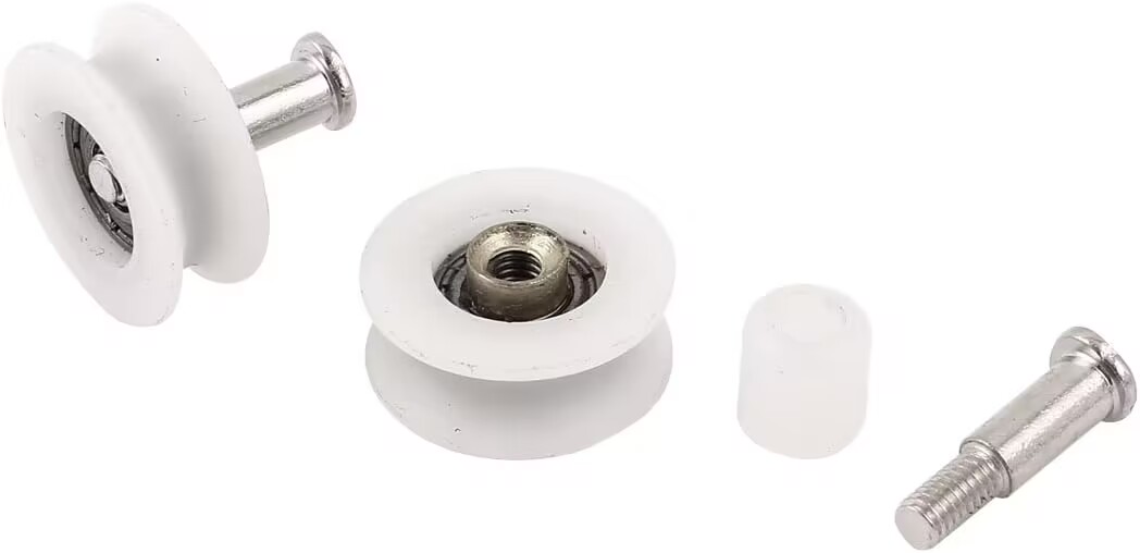8 x nye dusjdørruller/ruller/løpere/hjul vrillet 23mm