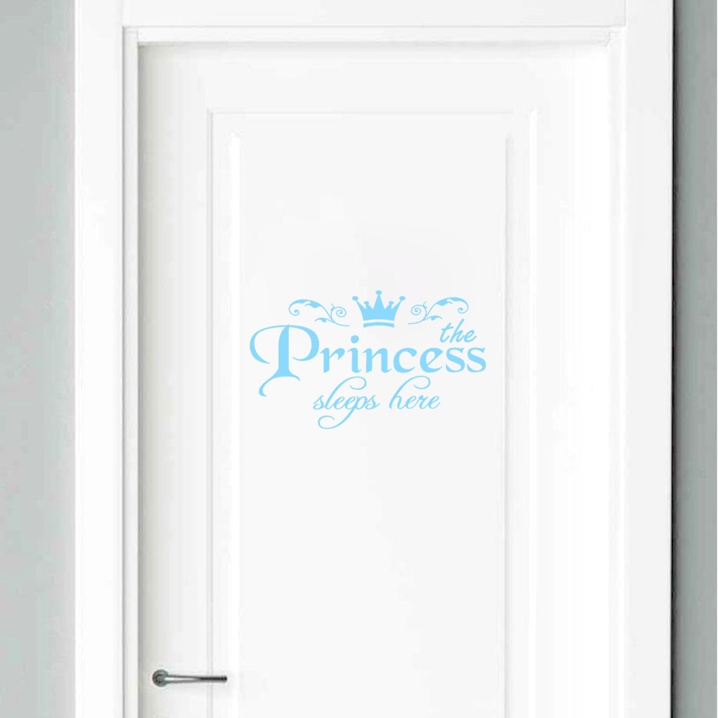 KAKUDER Princess PVC home decoration wall stickers door stickers decals girls bedroom door vinyl art mural Dec29