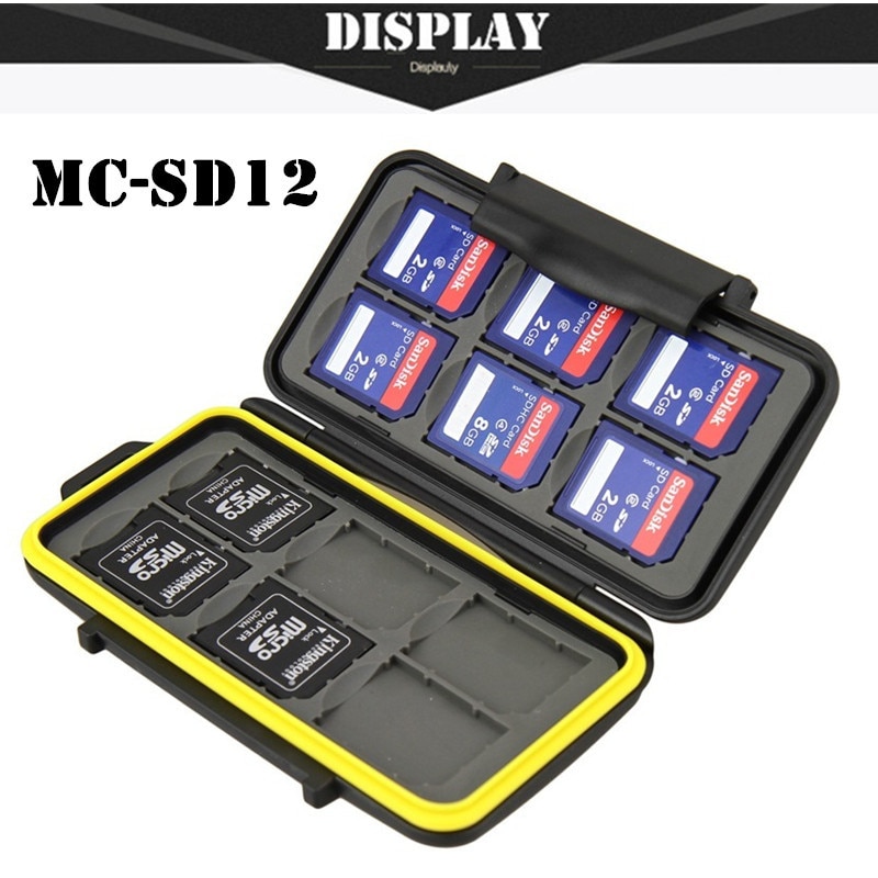 Geheugen Sd Card Case Waterdicht Avondmaal Tough MC-SD12 Voor 12Pcs Sd Card Case Of SDMSD24 (Met 12 Stuks micro Sd Als Goed) houder Doos