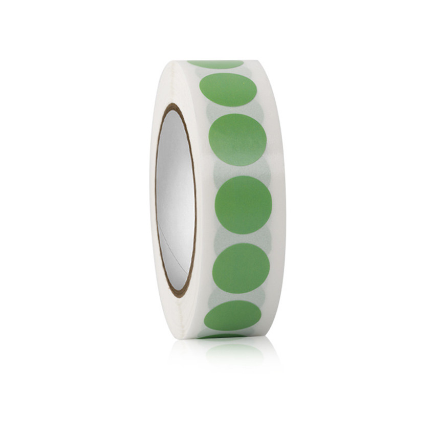 1000Pcs Ronde Kleur-Code Dot Stickers Verwijderbare 1.3Cm Chroma Label Voor Inventaris Organiseren, bestand Classificatie Briefpapier Sticker: Green