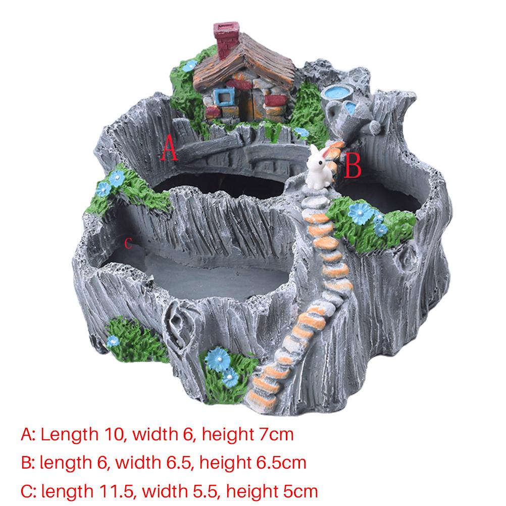 Plants Pot Tiny Resin Flowers Succulent Plants Pot Holders Hanging Garden With Sweet House Garden Decoration