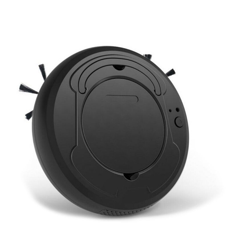 3.7V 1200Mah Smart Vegen Robot Stofzuiger Vloer Rand Stof Schoon Auto Zuig Veegmachine Met 1800Pa Krachtige zuig: Black