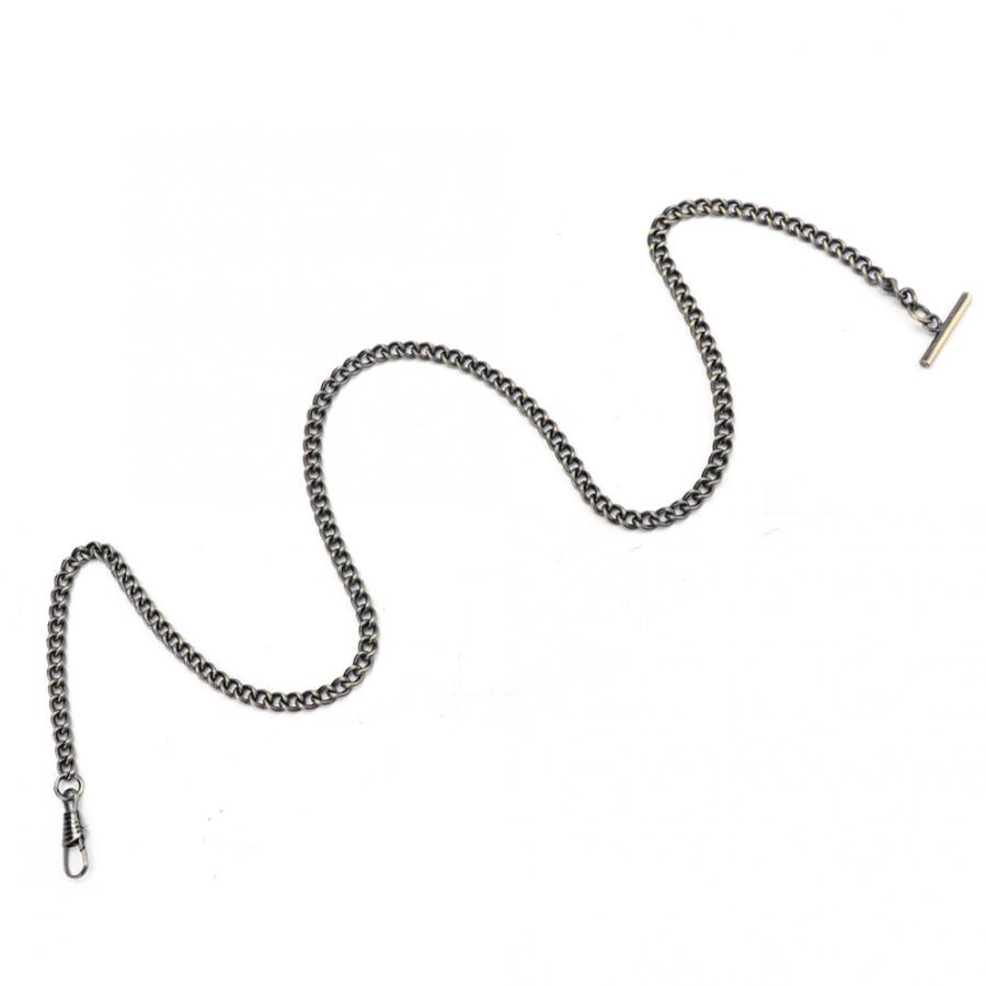 65cm lengde retro t-stang lommeur kjede anheng holder metall lommeur tilbehør gull sølv bronse farge klokke kjede: Bronse