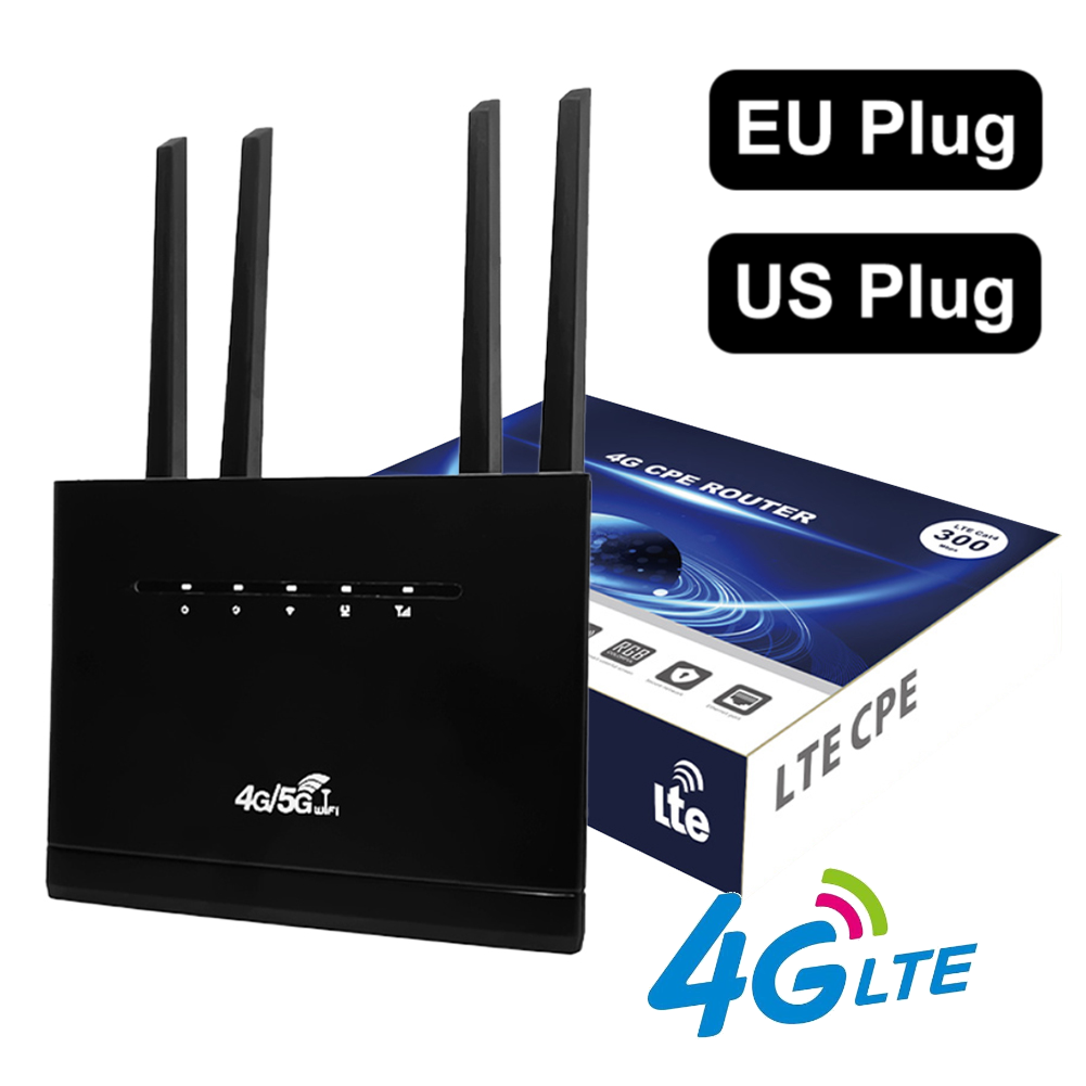 Router bezprzewodowy 4G CPE 300Mbps 4G LTE WIFI Router Modem 4 Antena zewnętrzna RJ45 WAN LAN z gniazdem na kartę SIM do domowego biura