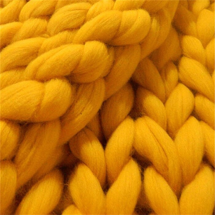 1000g/ kugle super tyk naturlig uld chunky garn filt uld roving garn til spinding hånd strikning spin garn gør-det-selv tæppe levering: Gul