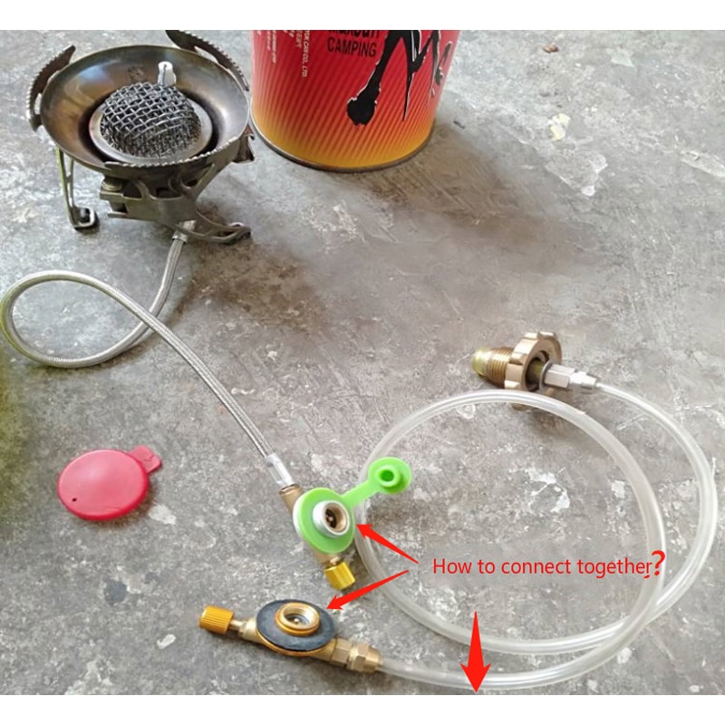 Burner Valve Connecting Outdoor Flat Gas Tank Inflatable Barbecue Stove Head LPG Tank Small Cylinder Pipe Refill Adapter
