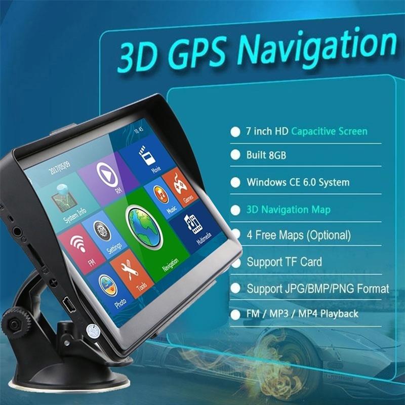 7 Inch GPS Navigator HD LCD Display Touch Control Smart Voice Turn Direction Guidance for Car GPS Navigator