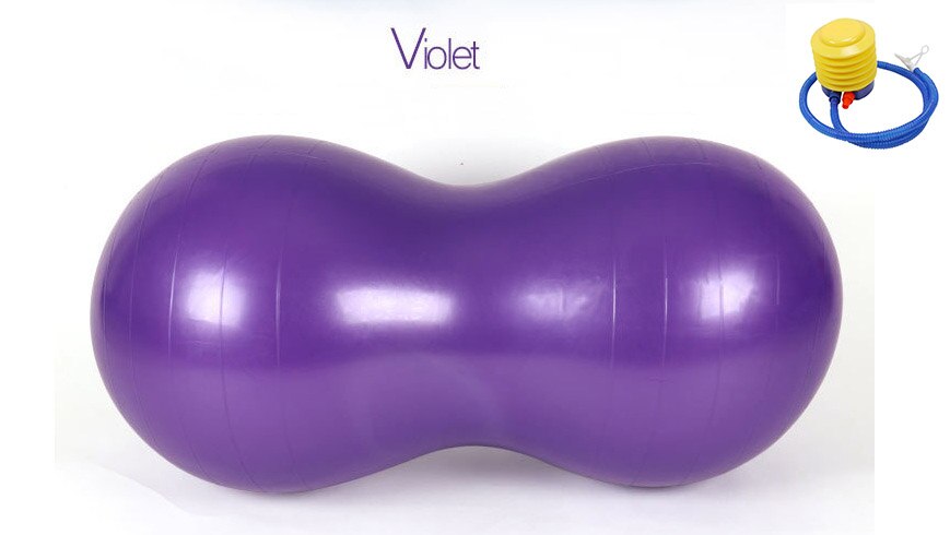 Pelota de Yoga antiexplosión para Pilates, equipo de ejercicio para el hogar, deportes, gimnasio, cacahuete, pelota de Fitness: Violet