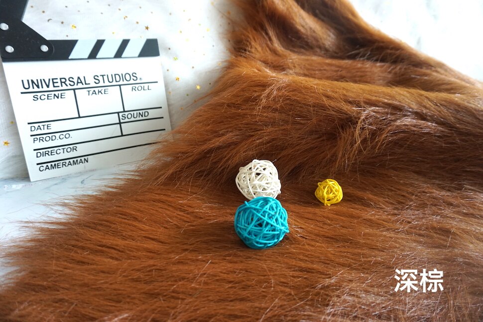 12 Cm Top Een Faux Bont Knuffel Stof 160 Cm Breedte Luxe Lang Haar Faux Fur Stof Voor Handgemaakte naaien Kleding Pop Bont: dark Brown