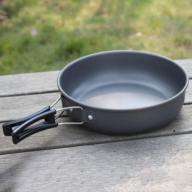 Nonstick Outdoor Pot Camp Picnic Frying Pan Portable Single Cookware Camping Aluminum Utensils Campismo Cauldron Camp Kitchen