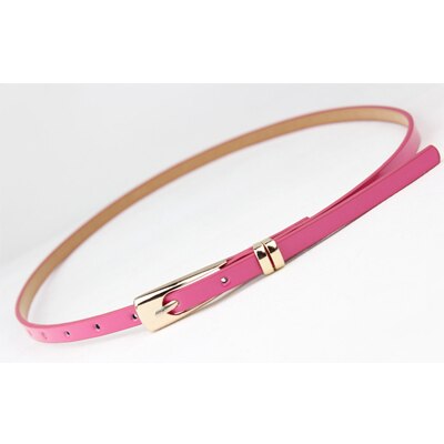 Grote naam eenvoudige stijl riem pu lakleer lange u-vormige gesp fijne damesriem luxe merk riemen voor vrouwen: M