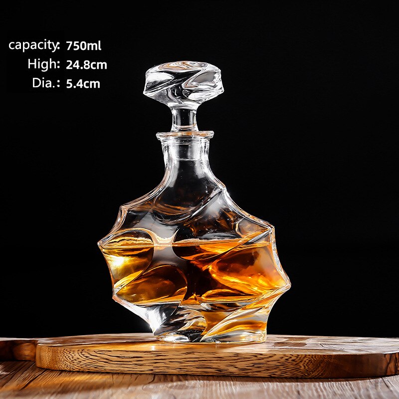 Luxe Loodvrij Glas Whisky Fles Decanter Set Whisky Karaf Fles Whisky Karaf Fles Wijn Thuis Bar Vodka Bier Bott