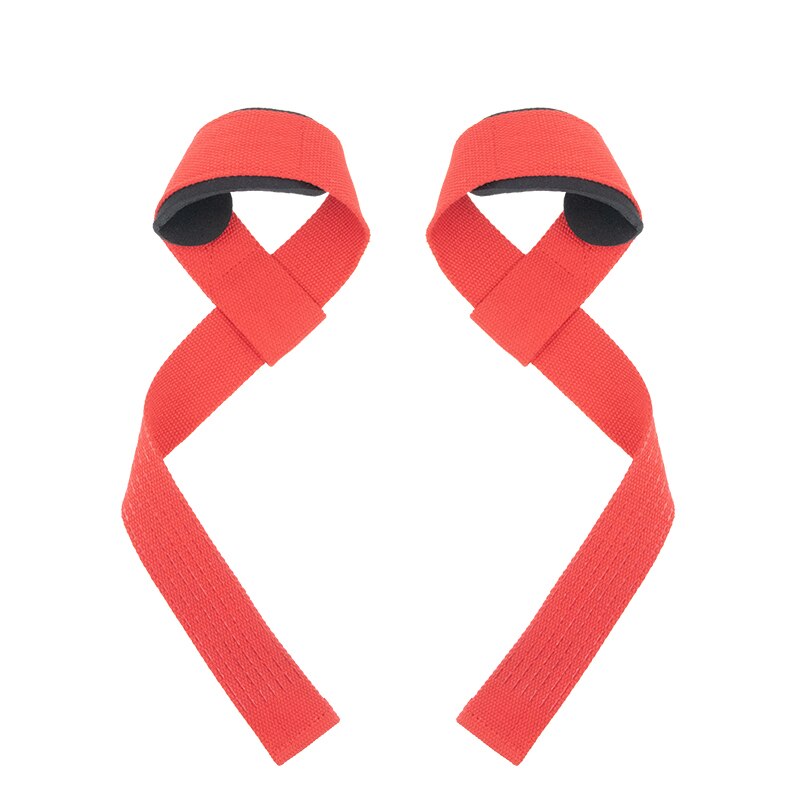 Weight Lifting Hand Wrist Belt Gym Lifting Straps Fitness Wrist Wrap Bodybuilding Dumbbell Barbell Exercise Training Power: red Straps