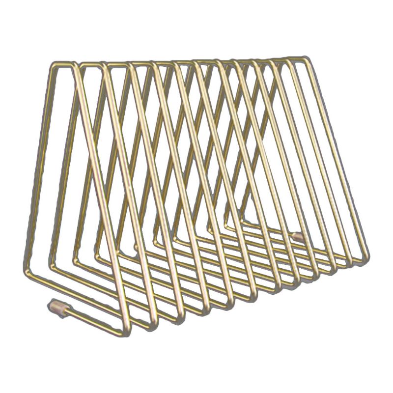 11 Grid Triangle File Storage Shelf Book Stand Retractable Nordic Wrought Iron File Storage Holder Organizer: Gold