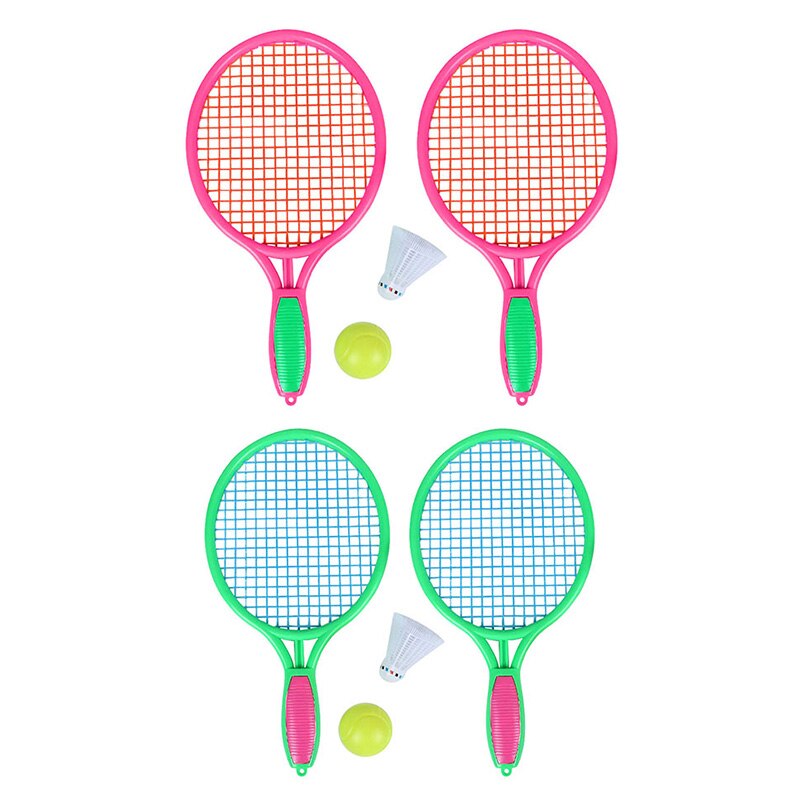 Beach Tennis Racket Children'S Outdoor Sports Tennis Racket With Badminton Ball Pink