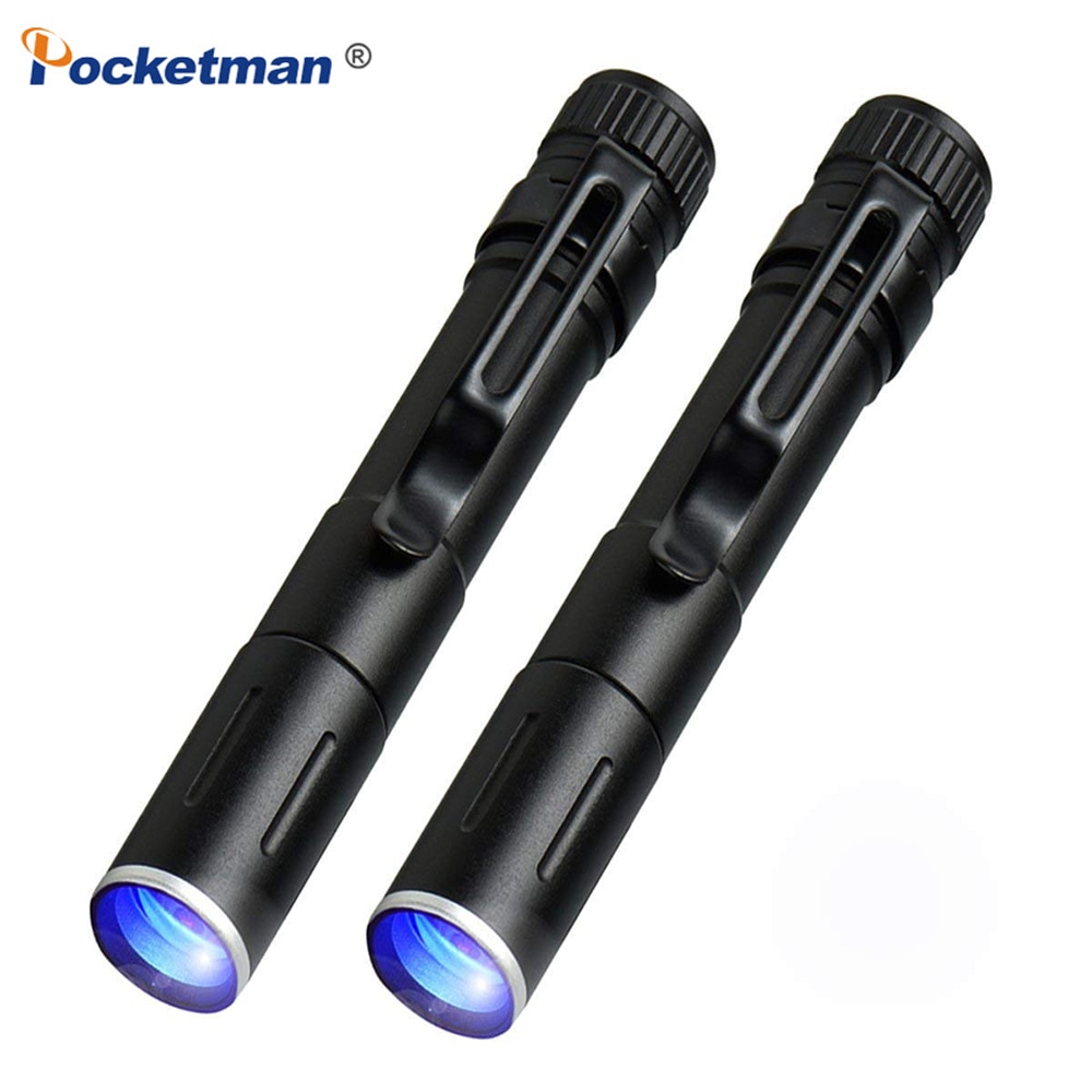UV Zaklamp Mini Zakformaat Zwarte Pen Licht met 395NM Ultraviolet LED 3 Modes Zoomable Handheld Zaklampen Detector