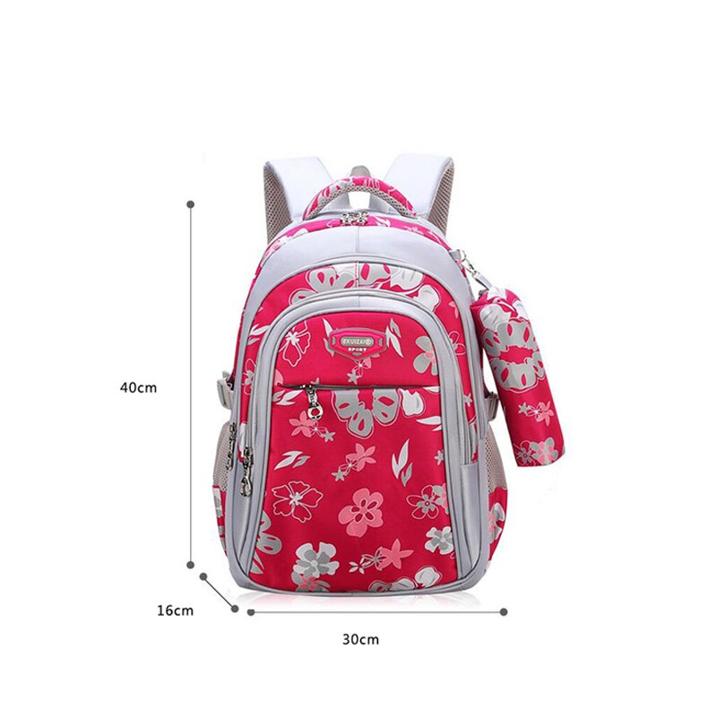 Bloemen Meisjes Rugzakken Schooltassen voor Meisjes Set Kinderen Schooltassen 2 Sets van Meisjes Rugzak kinderen Primaire Koffer: rose small