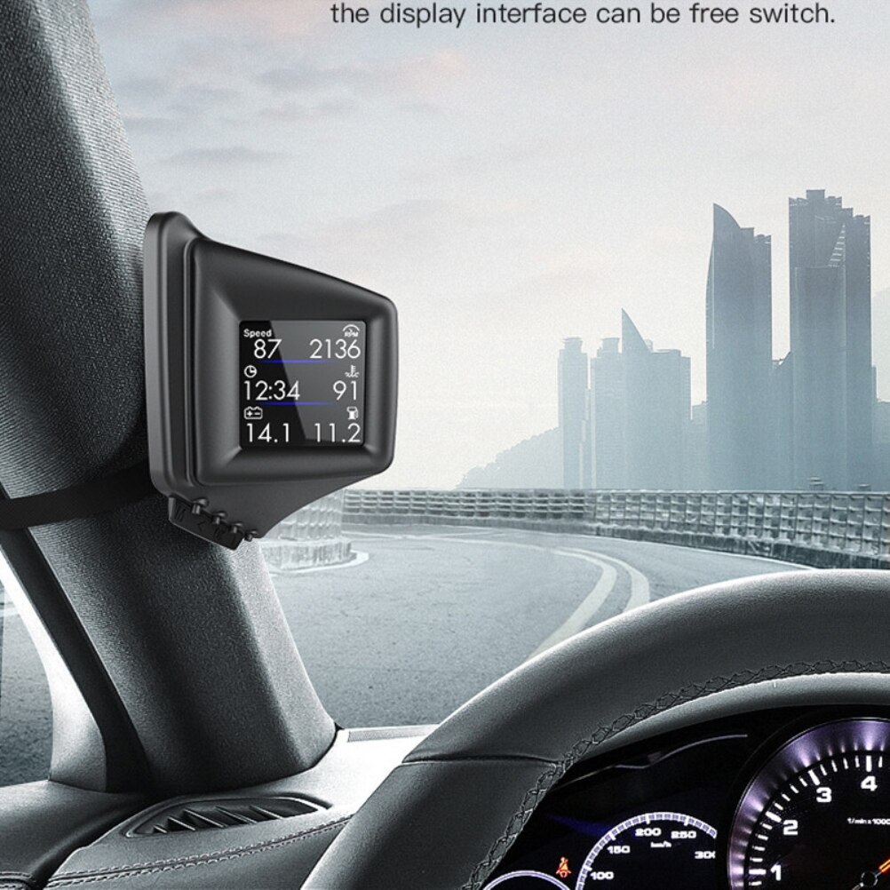 OBD2 GPS Smart Gauge HUD Head-Up Display Switchable Screen AP-1 Car Diagnostic Tool OBD GPS Dual System Driving Computer