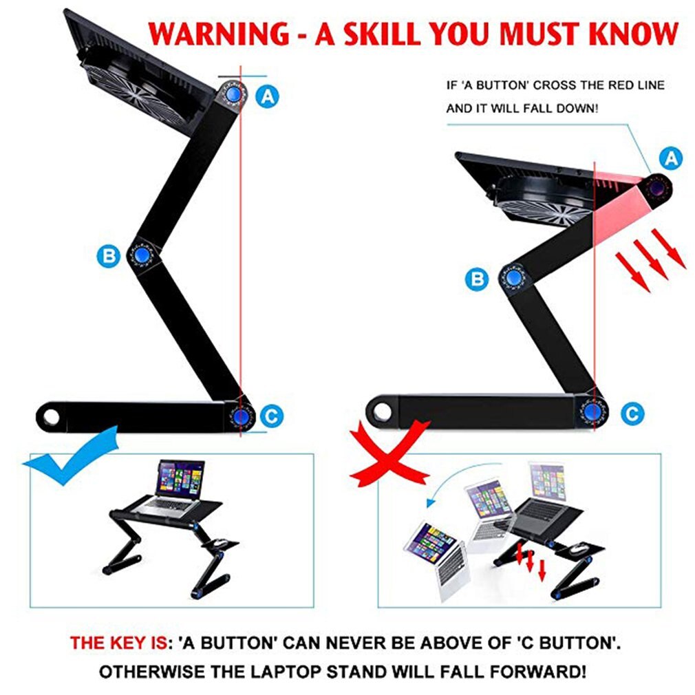 In Lega di alluminio Tabella Del Computer Portatile Pieghevole Notebook Supporto Da Tavolo Con Ventola Di Raffreddamento Del Computer Portatile Letto Vassoio Scrivania Studio Scrivania Letto Ufficio Scaffale