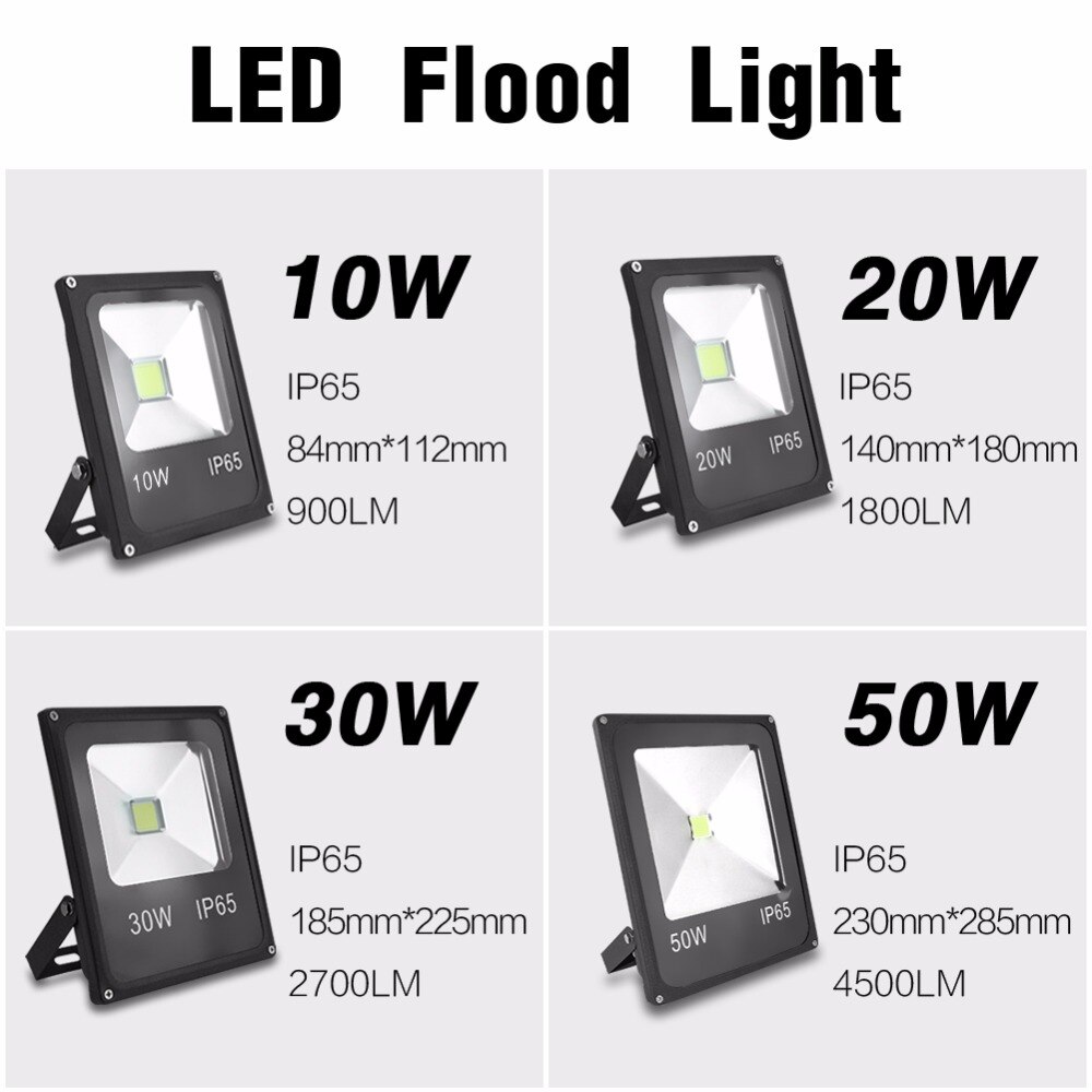 Led buitenlamp led spot reflector schijnwerper rgb 10w 20w 30w 50w waterdichte tuin 12v 220v 110v schijnwerper xc