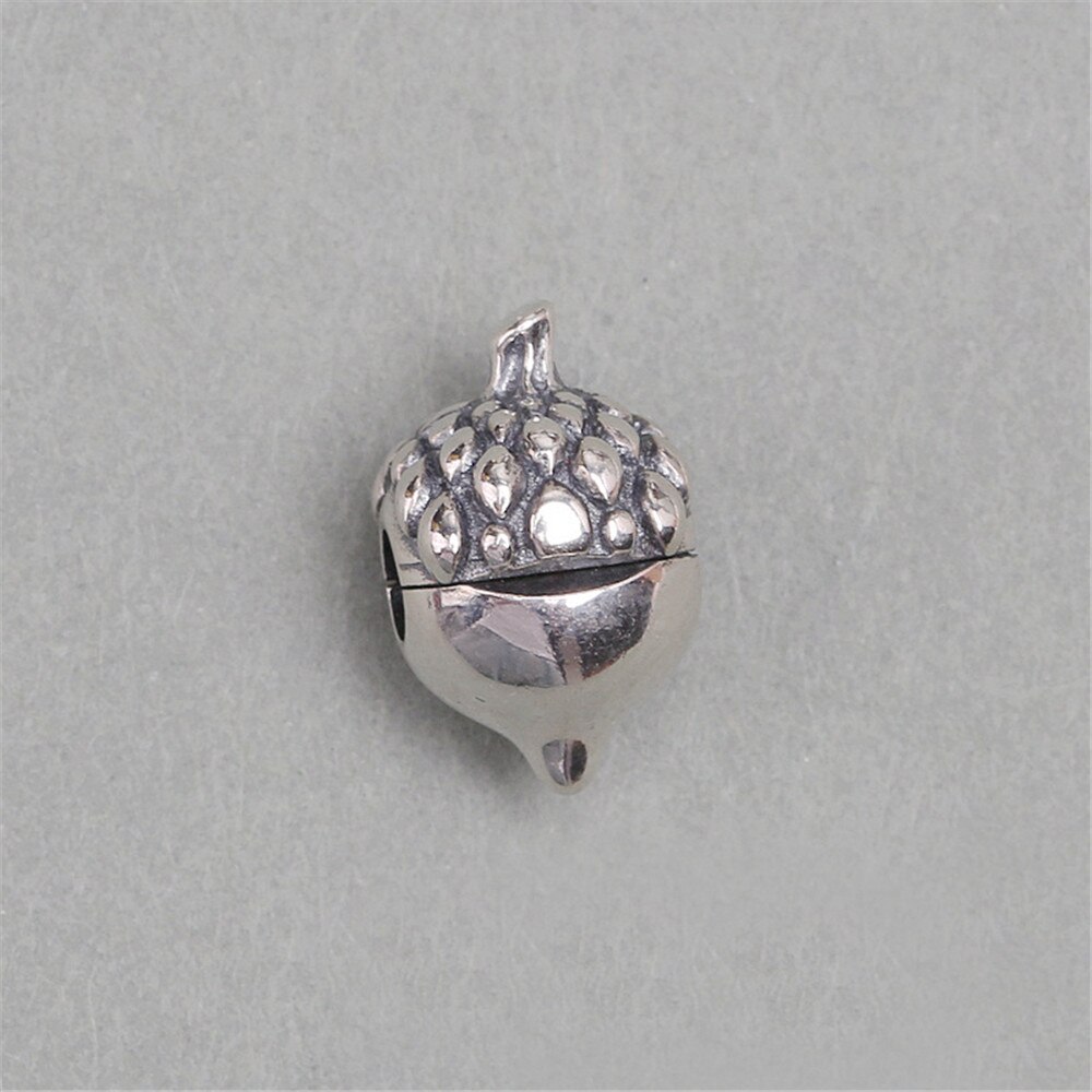 Mistel 925 Sterling Silber Eichel tannenzapfen Clip Europäischen Schmuck