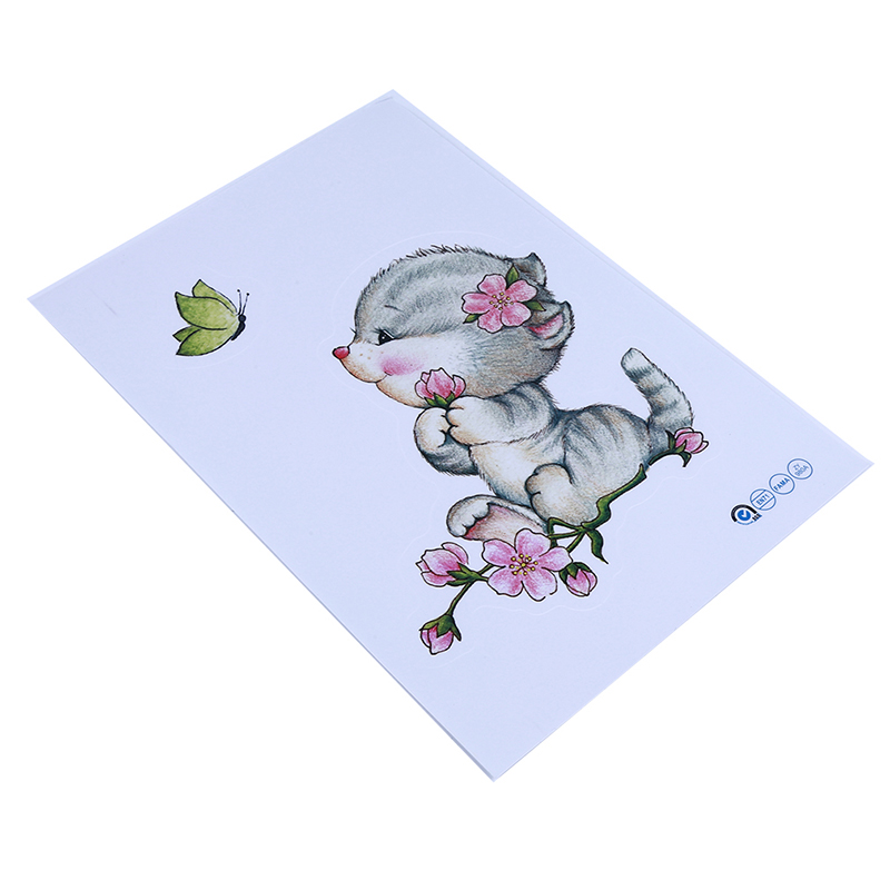 Kawaii chaton autocollants de toilette amovible étanche autocollant mural dessin animé Animal autocollant pour salle de bain décoration de la maison: ZYPA-980A-N