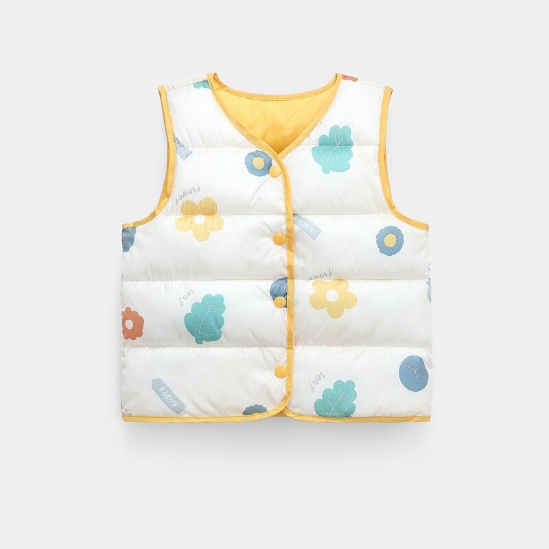 Mädchen Weste Herbst Winter freundlicher Kleidung Polka-Punkt Mantel für Gril Baumwolle Mädchen Weste warm Punkt Jacken für freundlicher kleidung: Weiß / 7