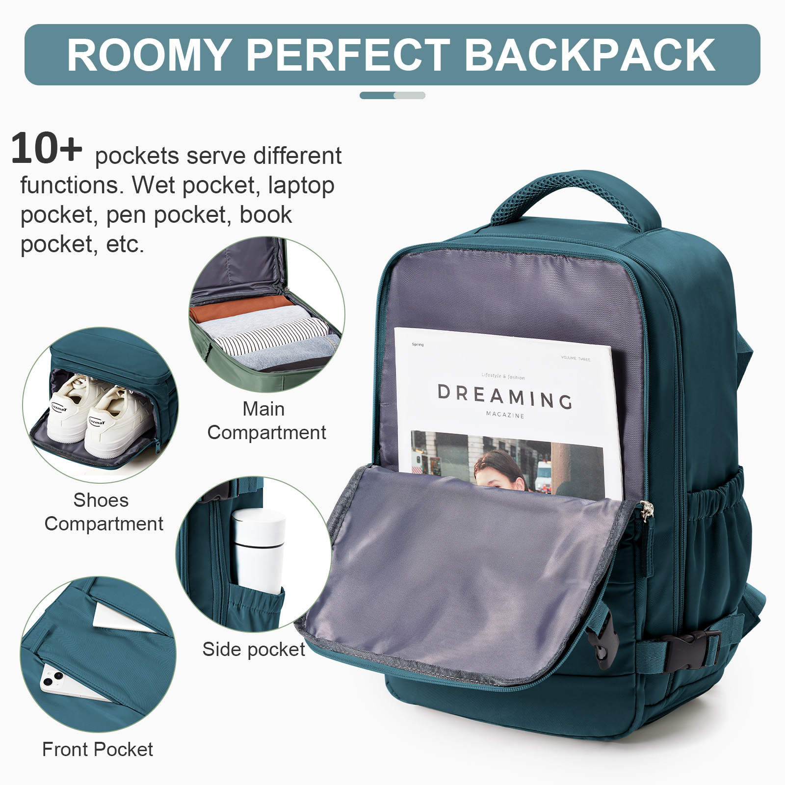 Ryanair Backpack 40x20x25 Cabin Bag Travel Backpack for Men Women Hand Luggage, Anti-Theft Crossbody Bag Chest Sling Backpack