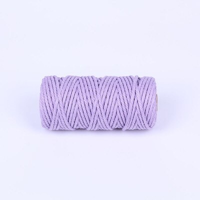 Cordon coloré 100% coton 4mm x 50m, cordelette Beige pour macramé artisanal bricolage fournitures décoratives pour Textile de maison de mariage: E