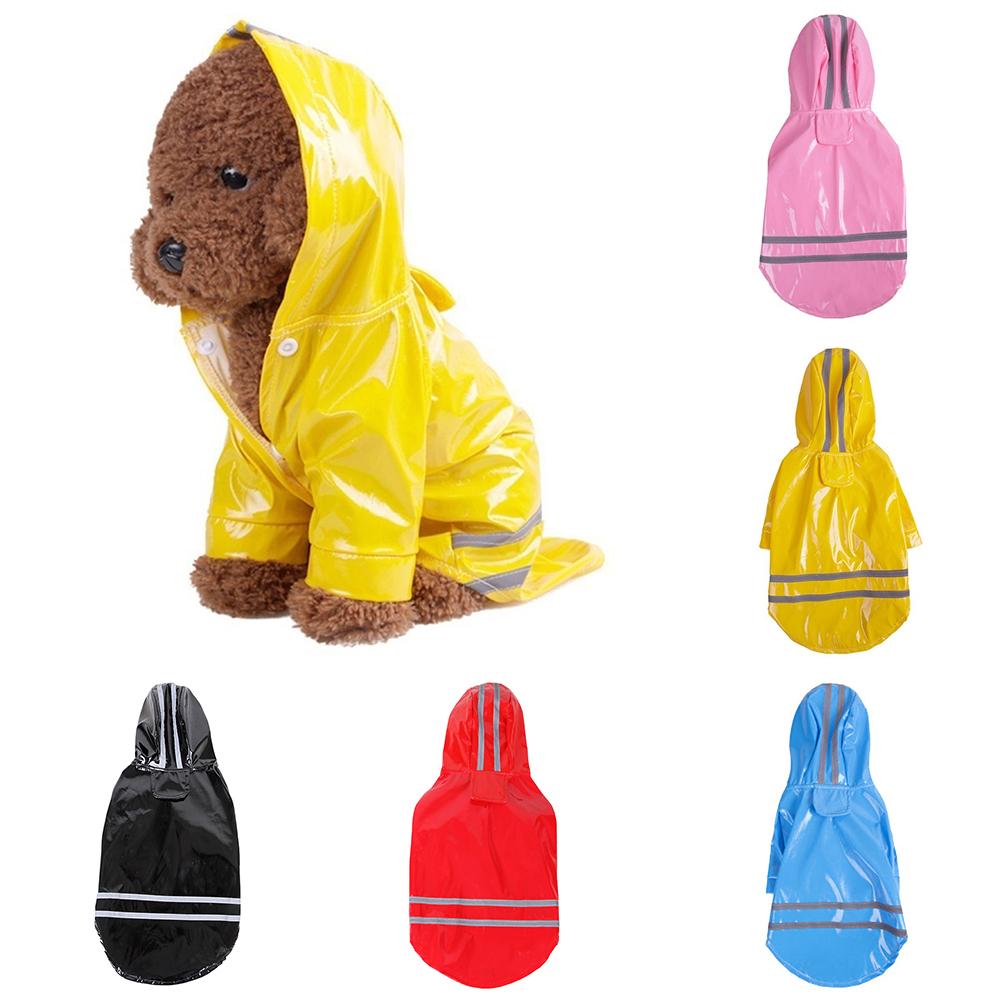 Pet Dog Puppy Hooded Raincoat Waterproof Jacket Outdoor Costume Apparel Jumpsuit