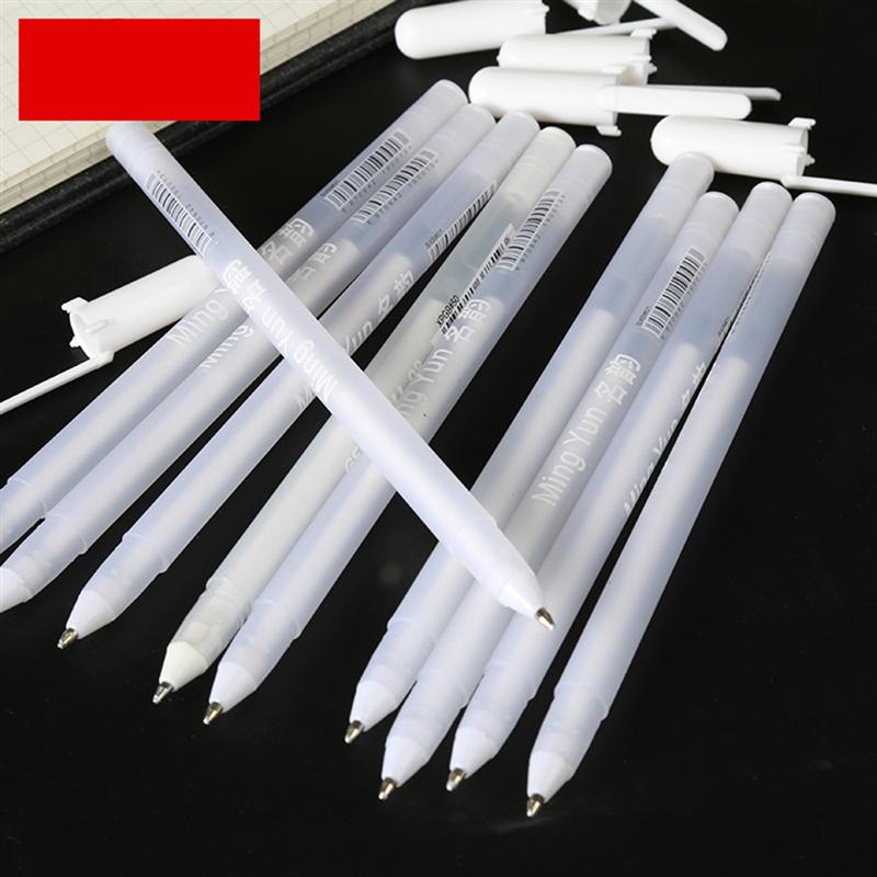 6 Pcs White Oil Based Paint Pen Markers Fine Point Tips Permanent Ink that Works on Glass Wood Metal Rubber Rocks Stone Arts Cra