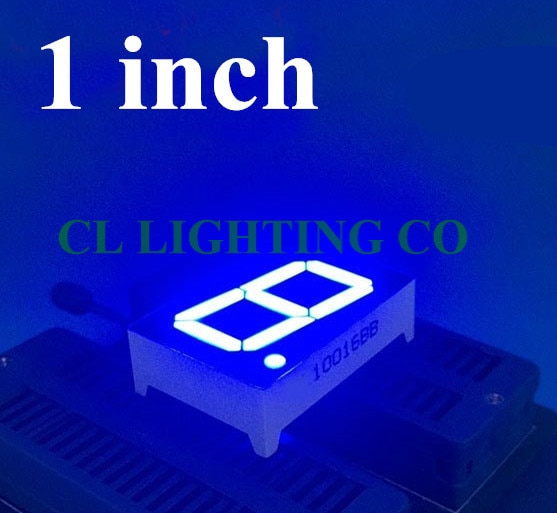 1 inches BLUE 7 Segment LED Display 34*24*10.5MM Nixie tube 1 Bit Digital Tube Plastic Metal 1in display Common Anode/cathode